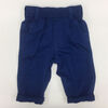 Coyote and Co. Pantalon en sergé à taille élastique - Bleu indigo - de 9 à 12 mois.