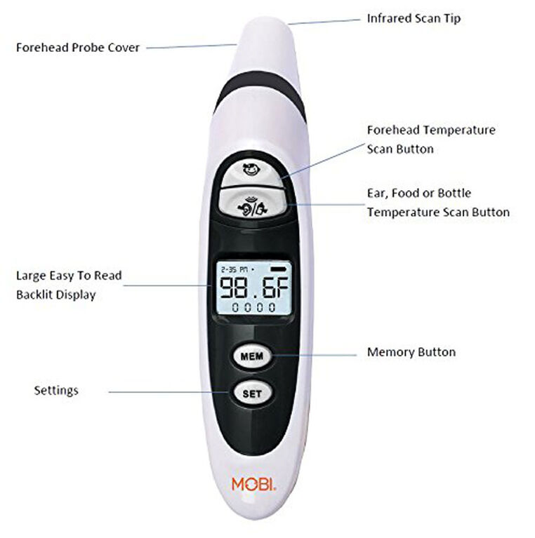 MOBI DualScan Prime Ear & Forehead Thermometer Babies R Us Canada