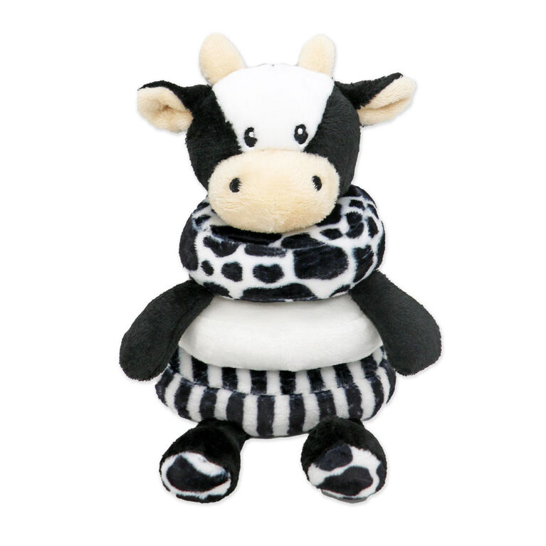Bab & Tot Plush stacking activity toy: black cow