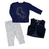 Lily & Jack 3 Piece Fur Gilet Set-Unicorn  12-18M