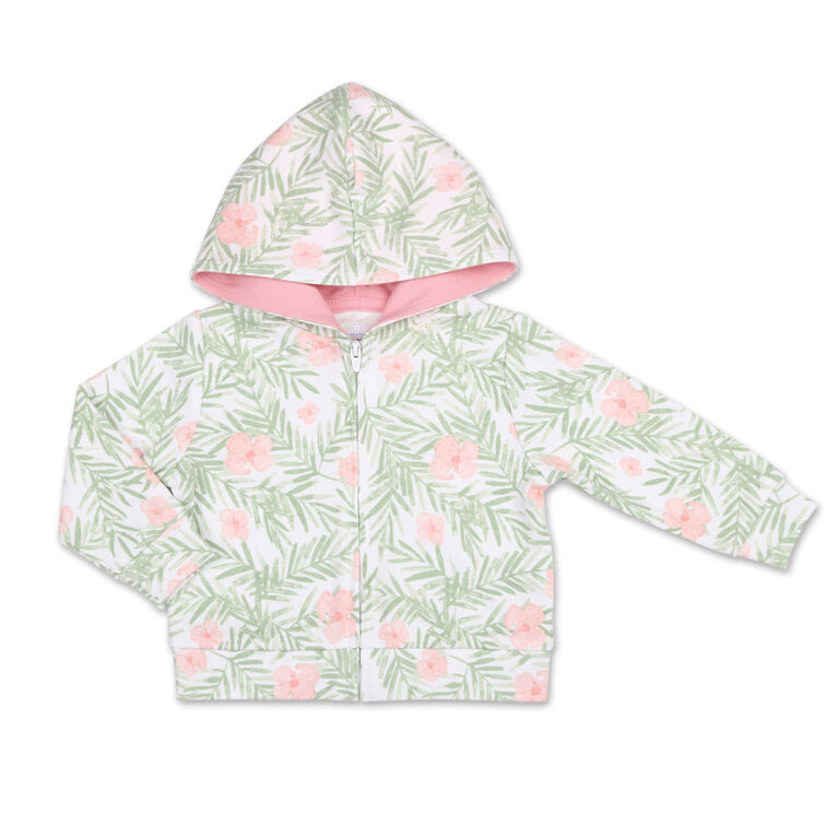 Koala Baby Tropical Girl Floral Hoodie/Legging 2 Piece Set, 0-3 Months
