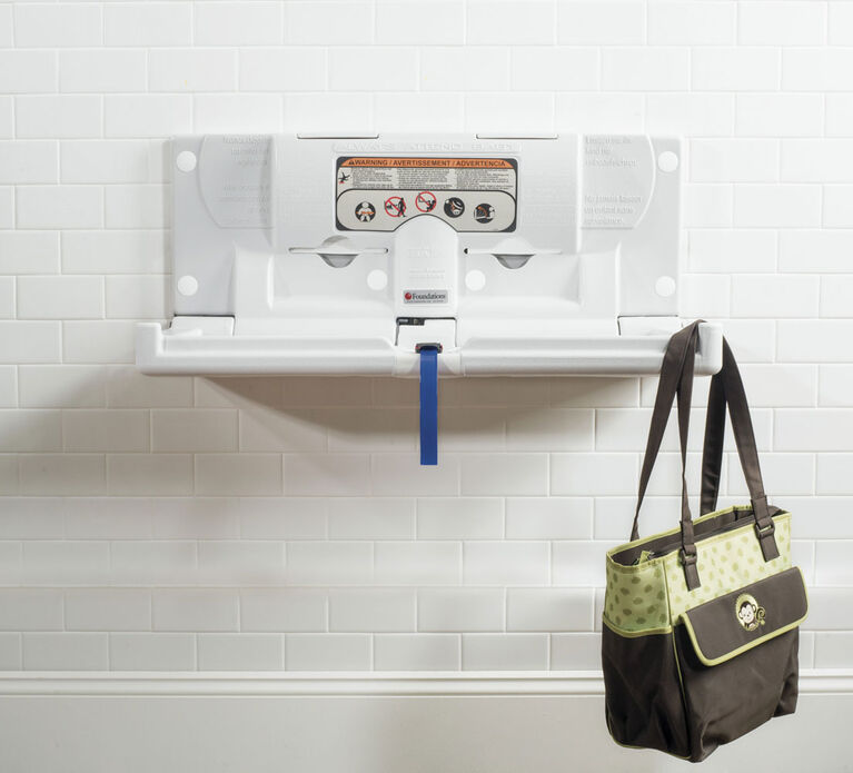 Foundations Horizontal Surface Mount Baby Changing Station (EZ Mount Backer Plate NOT Included)