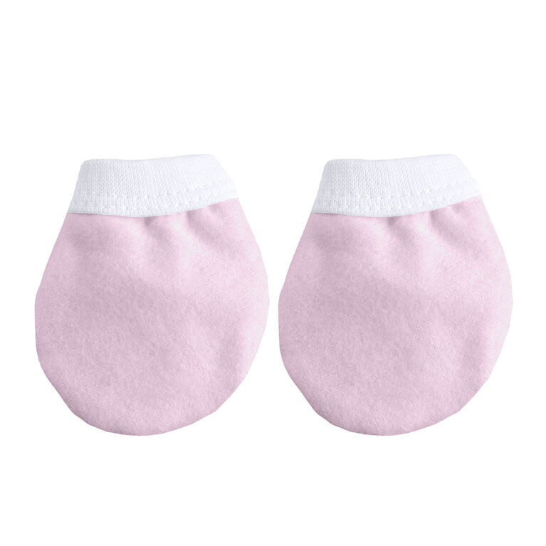 Kushies No-Scratch Mittens Flannel Pink