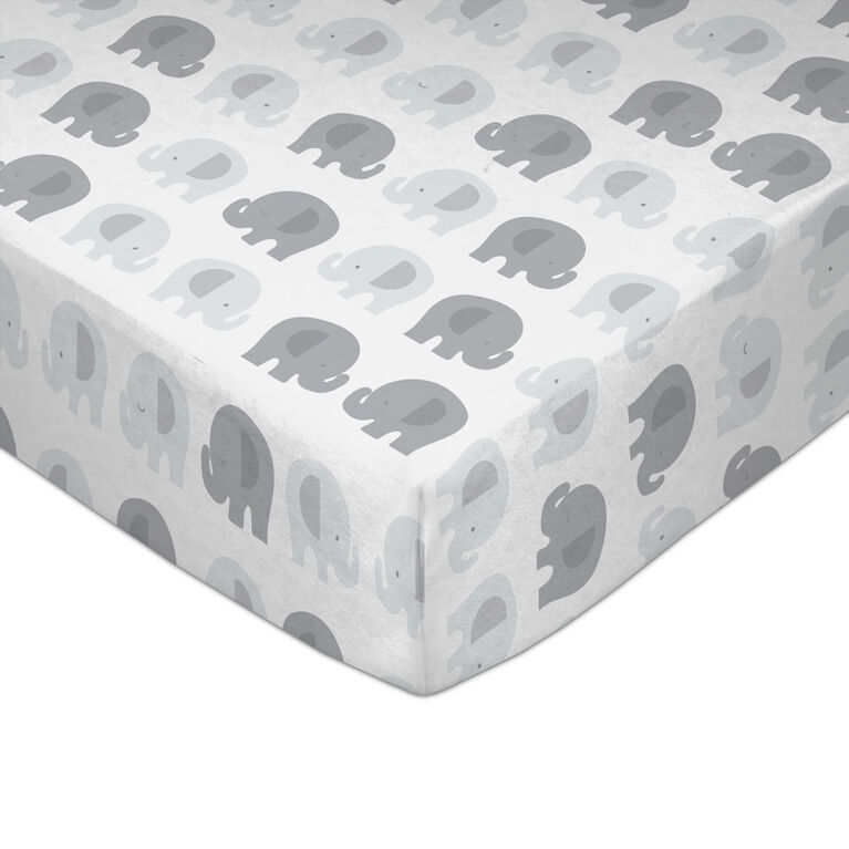 Lolli by Lolli Living Ensemble de Literie pour Lit de Bébé, 4 Pièces - Bailey Elephant