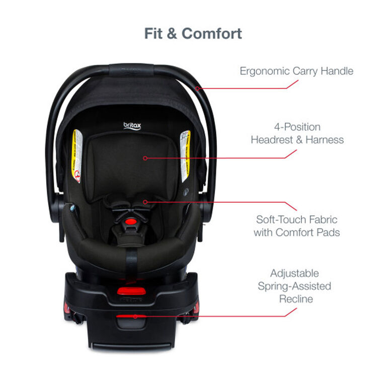 Britax B-Lively & B-Safe Gen2 Travel System, Eclipse Black SafeWash