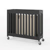 Mini Compact Crib with Mattress, Ebony