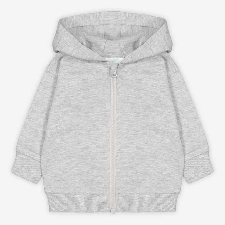 Rococo Chandail à Capuche Zippé Gris 4/5