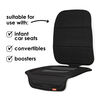 Diono Seat Guard Complete, Full Size Car Seat Protector For Under Child Car Seat, Crash Tested, Raised Edges, Thick Padding & Non Slip Backing For Durable Protection, Black