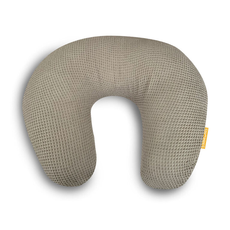 Coussin D'Allaitement Tricot Gaufré Taupe