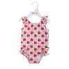 Maillot de bain 1 pièce à volants pour bébé Fraise 6-12 mois