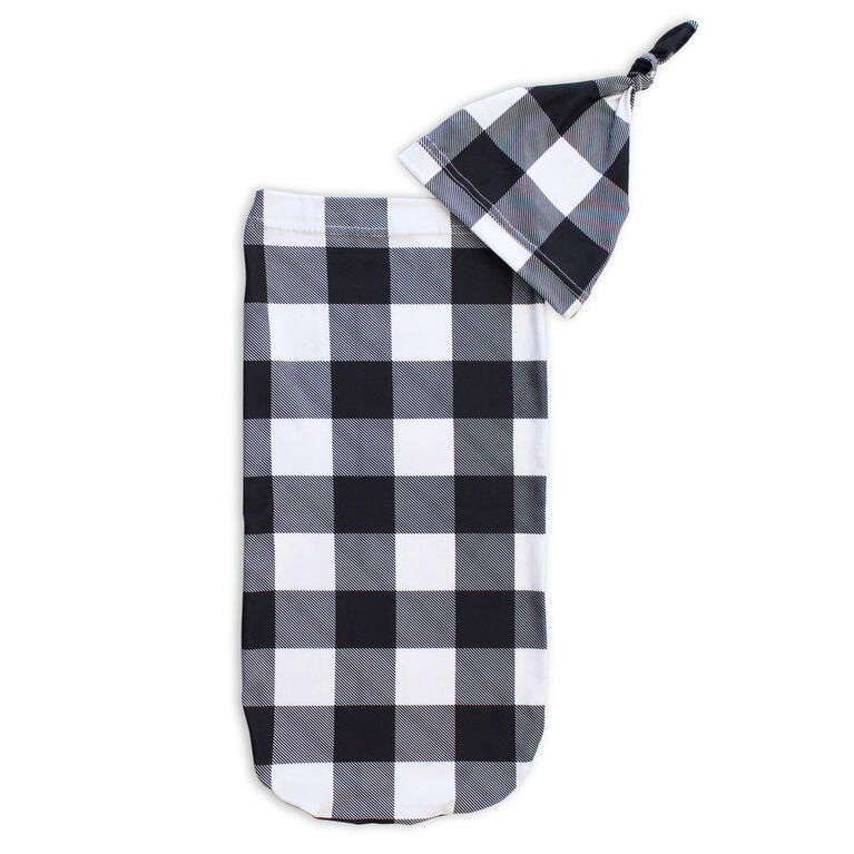 Itzy Ritzy cocon cutie gingham noir et blanc