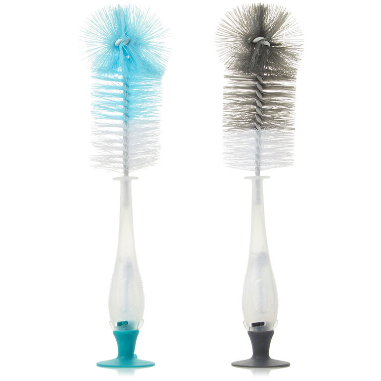 Brosse 2 en 1 pour biberon Evenflo - sarcelle, gris, emballage de 2.