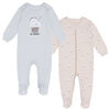 Pl Baby-Bebe Pqt2 Dormeuse Tricot  Bleu NB