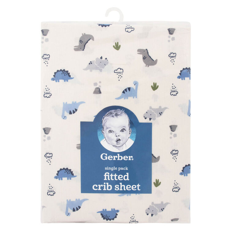 Gerber Fitted Crib Sheet Dino