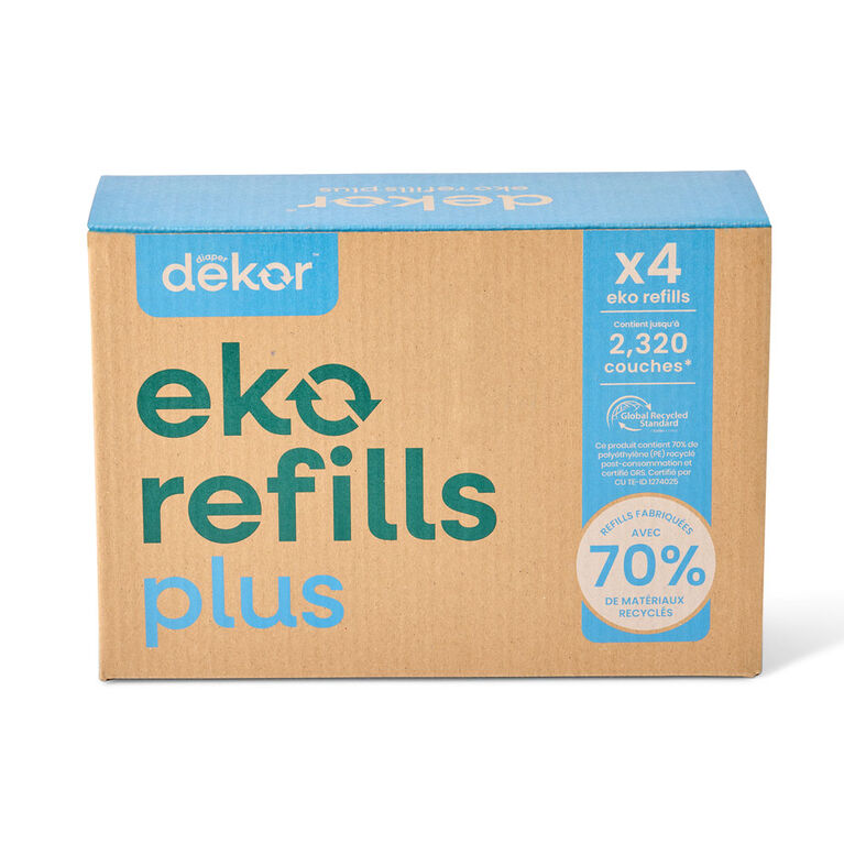 Dekor Eko Plus Diaper Pail Refills, 4 Pack