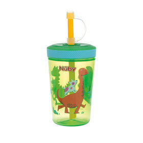 Nuby Thirsty Kids No-Spill Super Sipper Sip-it 14 oz. - Dinosaur