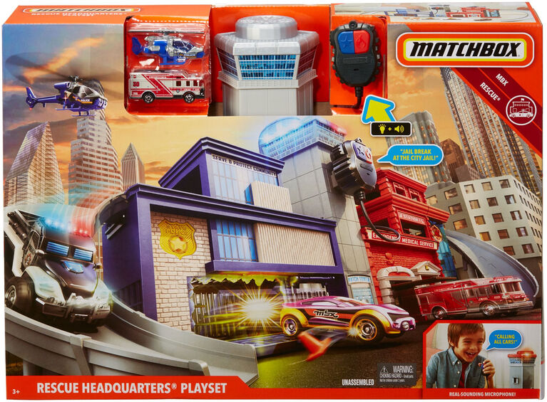 Matchbox Rescue Police and Fire Department Headquarters Playset Toys