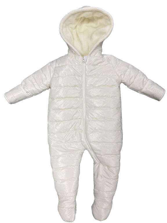 Baby Mode Signature Combinaison de neige Shin Nylon : Blanche 0-3M