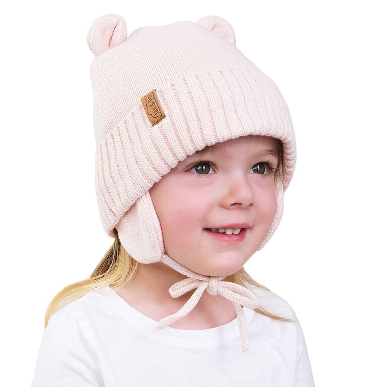 Kids Bear Knit Hats | Light Pink Kids Bear Knit Hats | Light Pink
