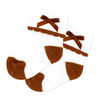 Baby Mode 3 Piece Quilted Jogger Set: Brown Cutie 3-6M