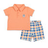 Koala Baby Camp Golf Shirt/Plaid Short 2 Piece Set, 3-6 Months