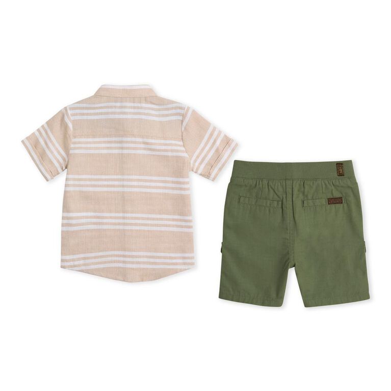 Ensemble Short 2 Pièces En Sergé 7 For All Mankind, Kaki