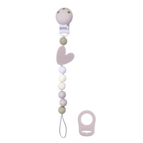 Silibeads silicone pacifier clip Heart