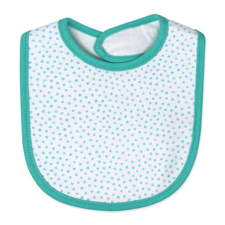 Necessities By Tendertyme  5 Piece Bib and Sock set :Aqua Daisy