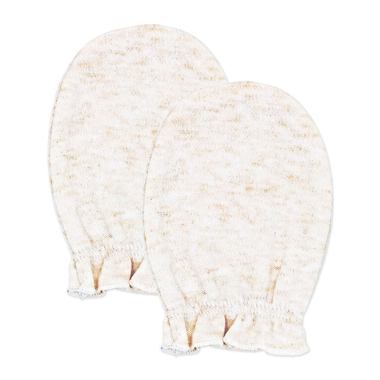 Naturelle 3 Pack Mitts: Beige 0-6M