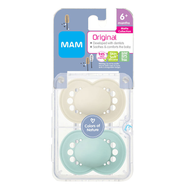 MAM Matte Pacifier 6+Mo  2Pk