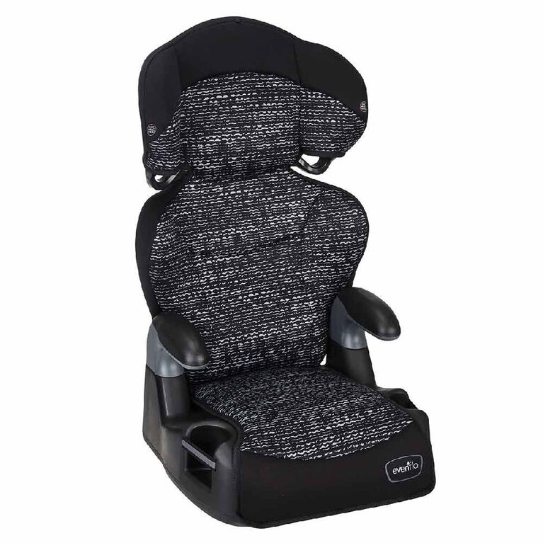 Evenflo Big Kid Amp High Back Belt-Positioning Booster Car Seat - Static Black