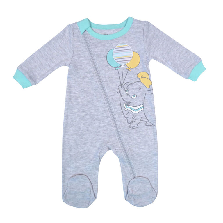 Disney Dumbo 1-Piece Sleeper - Grey,  6 Months