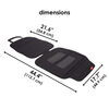 Diono Seat Guard Complete, Full Size Car Seat Protector For Under Child Car Seat, Crash Tested, Raised Edges, Thick Padding & Non Slip Backing For Durable Protection, Black