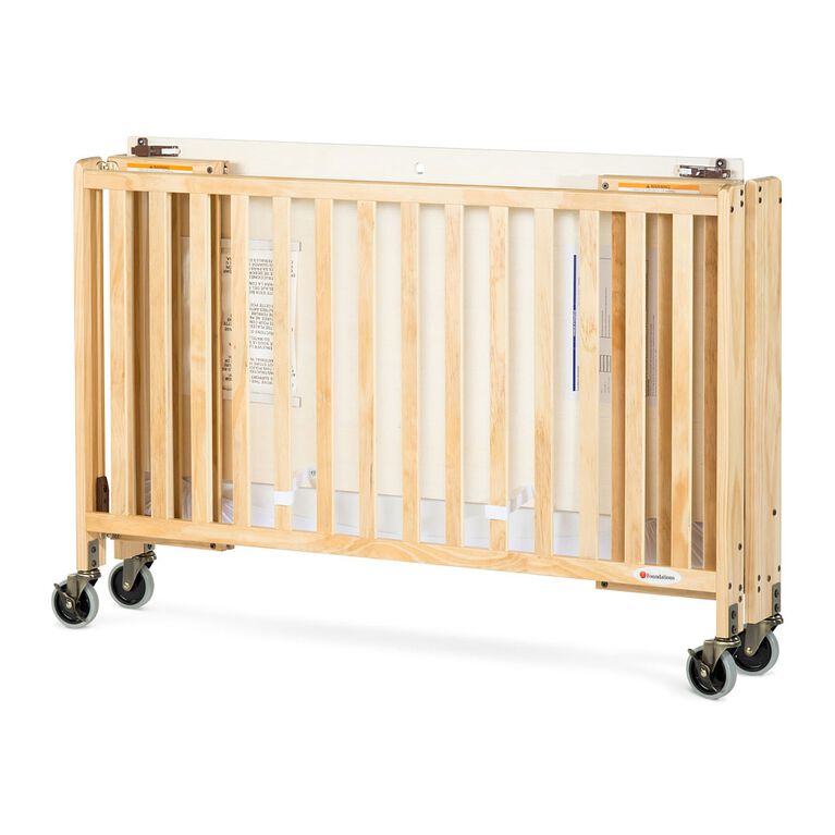 Foundations HideAway EasyRoll Folding Full Size Crib ...