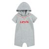 Levis Hooded Graphic Romper - Grey Heather - Size 12M