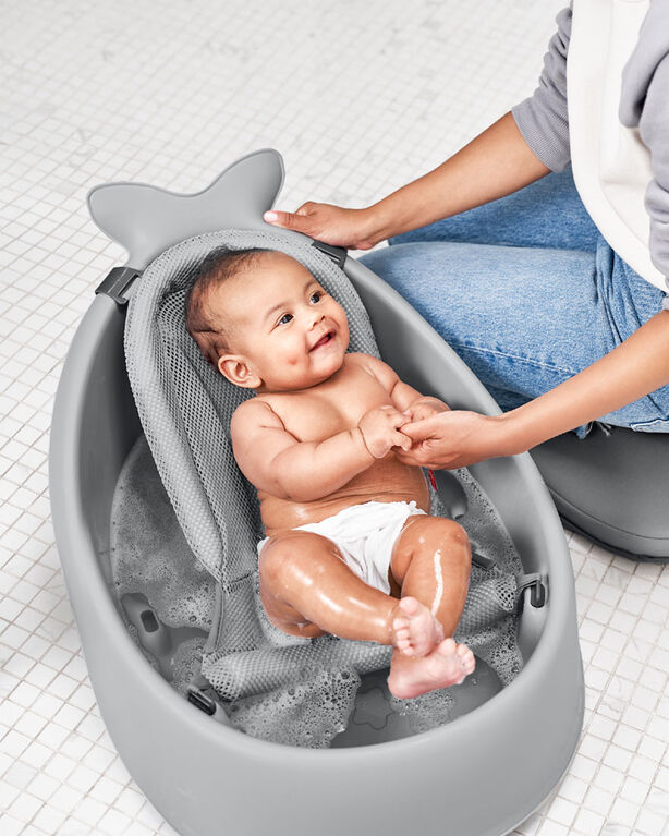 Skip Hop Moby Smart Sling 3 Stage Tub, Moby 3 Stage Bathtub Grey