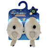 NightBuddies Light-Up Eyes Slippers Plush Shark Beige