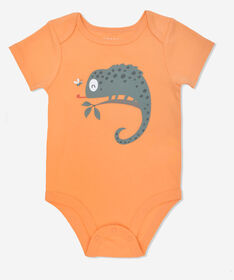 Rococo Bodysuit Orange Iguana Print