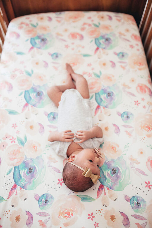 Copper Pearl Bloom Premium Crib Sheet