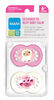 Mam Animaux Paq. 2 Suce Silicone 6+ Mois- rose