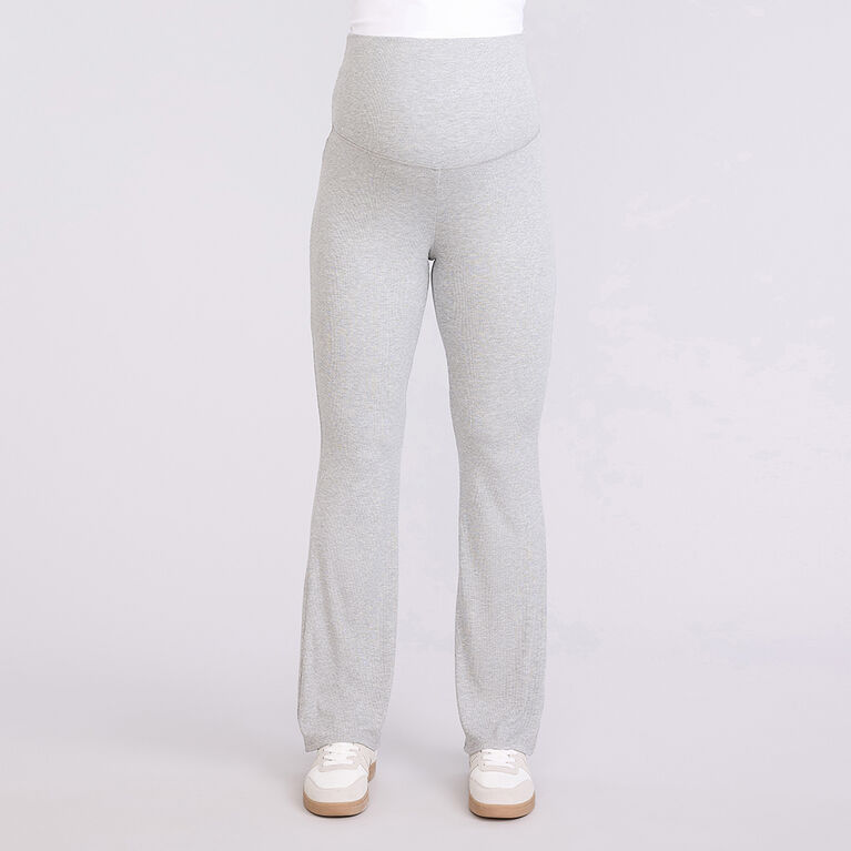 Motherhood - Rollover Wasitband Flare Pant - Grey Mix - L