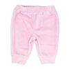 Baby Mode 3 Piece Ribbed Velour Varsity Set: Pink Rainbow Bunny  3M
