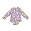 Maillot de bain 1 pièce à volants Rashguard Ananas