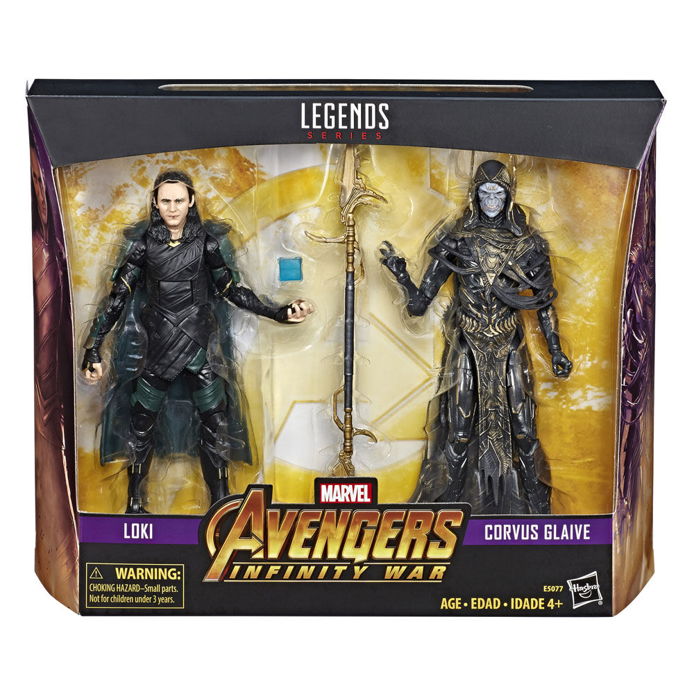 Marvel Legends Series Avengers Infinity War Loki Corvus Glaive 2 Pack R Exclusive Toys R Us Canada