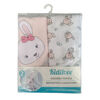 2 Pack Hooded Towels Pink/Grey