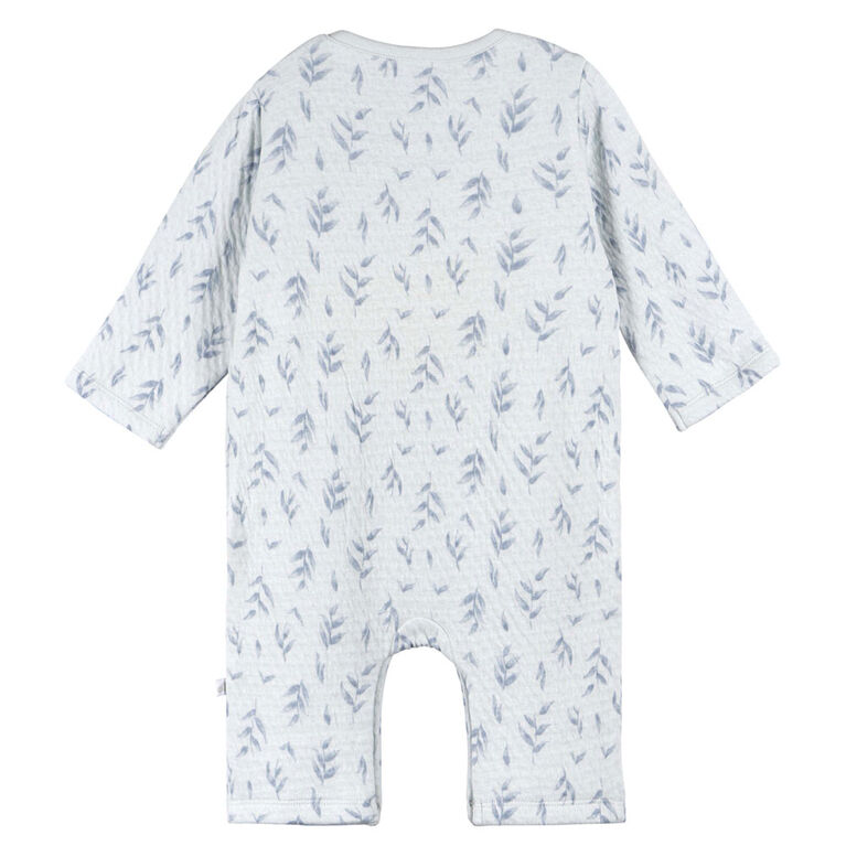 Just Born - 1 Piece Side-Tie Coverall - Blue 6-9M
