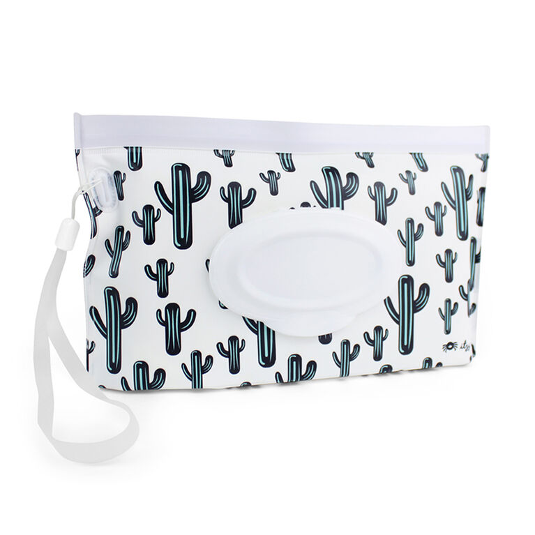 Itzy Ritzy Take and Travel Pouch Reusuable Wipes Case-Cactus
