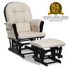 Storkcraft Hoop Glider and Ottoman - Noir / Beige.