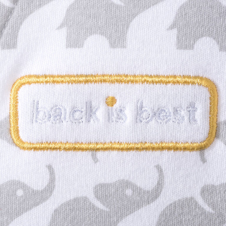 HALO SleepSack Wearable Blanket - Cotton - Gray Elephant Large 12-18 Months