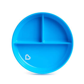 Assiette à ventouse Stay Put -- Bleu.